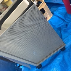 アスクル 傘袋スタンド +ゴミ箱のセット　プラチナシルバー 1台 の画像
