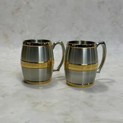 A6022✨全国配送可能✨ ピューター PEWTER コップ 2点 雑貨の画像