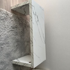  テーブル 90大理石風 2点セットの画像