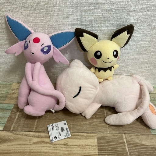 ポケモン　ぬいぐるみ　エーフィ　ミュウ　ピチュー