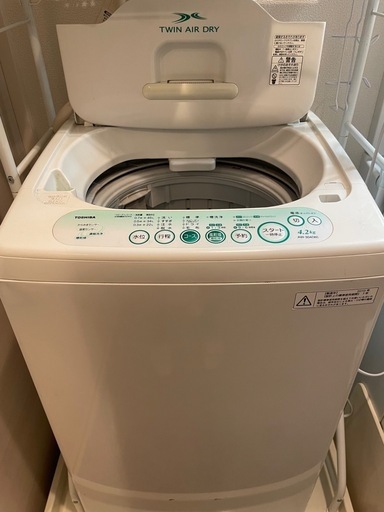 洗濯機、洗濯機ラックのセット