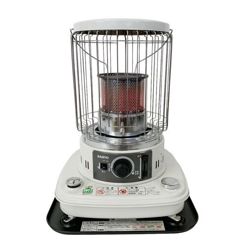 24C616_ジA SANYO サンヨー 自然通気形開放式石油ストーブ OHC-496 1999年製 ポータブル暖房 アウトドア 災害時対応 現状品 中古