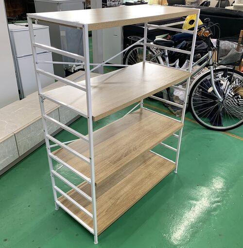 伊勢崎店【現状品】gi9-18 木製棚板スチールラック MSRK-4