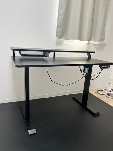 Fenge 電動昇降デスクモニター台付きスタンディングデスク電動プラスマット