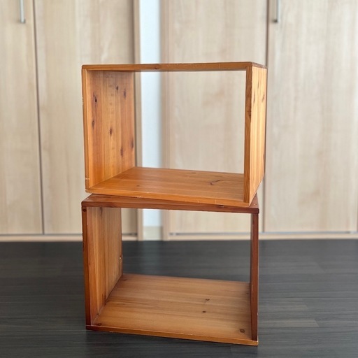 決まりました】salut!(サリュ) ウッドスクエアシェルフ (みけちゃん