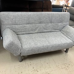 K2409-136 ソファーベッド グレー シミ汚れあり 中古