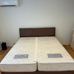 クイーンベッド(フレーム&マットレス)
