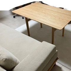 超美品】unico LOM(ロム）ダイニングテーブルW1200