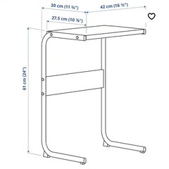 IKEA  ブルクスヴァーラ  サイドテーブル  ソファテーブル  黒  ミニテーブルの画像
