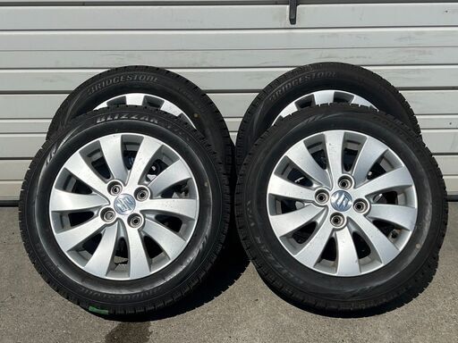 2024917【札幌】155/65R14　冬タイヤ　スタッドレス　スズキ純正アルミ　早い者勝ち♪　エブリィ　スペーシア　ラパンなど