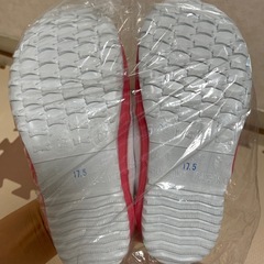 【新品】教育パワーシューズ17.5㌢　ピンク色（上履き・体育館シューズ）の画像