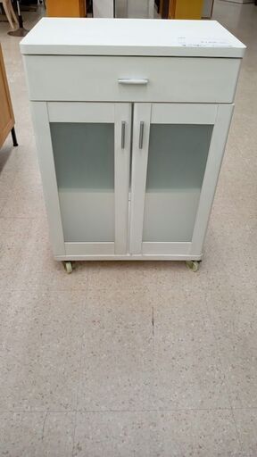 ★ジモティ割あり★  食器棚 白 H85×D39.5×W60.3 クリーニング済み TJ8412