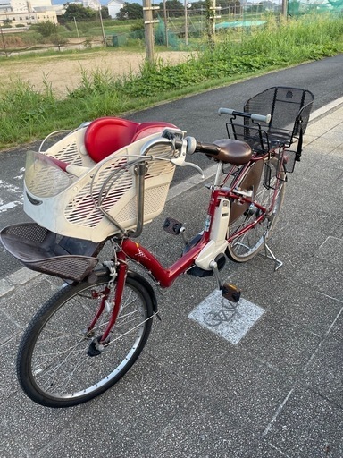 ブリヂストン　電動自転車　幼児2人同乗　バッテリー良品30秒4点灯