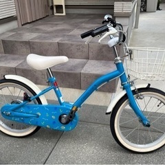16インチ子供用自転車　補助輪つき