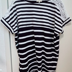 HUSHUSH ボーダー　半袖　カットソー　Tシャツ　ブラウス　...