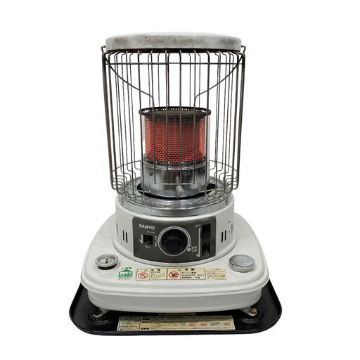 24C617_ジA SANYO サンヨー 自然通気形開放式石油ストーブ OHC-496 1999年製 ポータブル暖房 アウトドア 災害時対応 現状品 中古