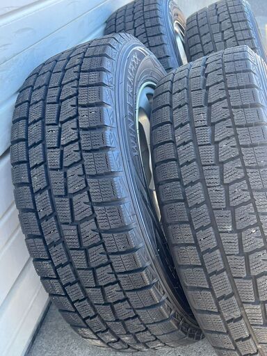 20249711【札幌】185/65R14　冬タイヤ　スタッドレス　ダンロップ　ウィンターマックス　社外アルミ　早い者勝ち♪　エアウェ