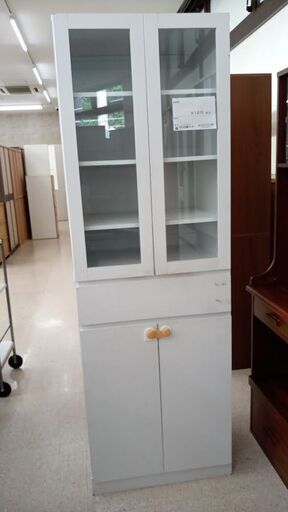 ★ジモティ割あり★ 輸入販売元　(株)ベガコーポレーション 食器棚 白 H178×D45×W58.5 クリーニング済み TJ8417