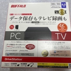BUFFALO 外付けHDD 4TB ブラック HD-EDS4U...