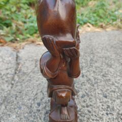 木彫りの恵比寿様 高さ 31cm × 幅 11cmの画像