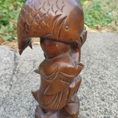 木彫りの恵比寿様 高さ 31cm × 幅 11cmの画像