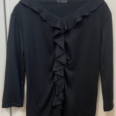 LAVENUE  黒　七分丈　ブラウス　シャツ　レディース　オフ...