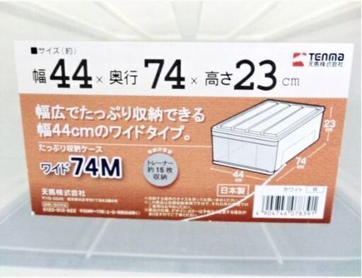 天馬　収納ケース　押し入れケース　2点セット　収納　クローゼット　衣装ケース　プラスチック　蓋付き　収納ボックス　TENMA
