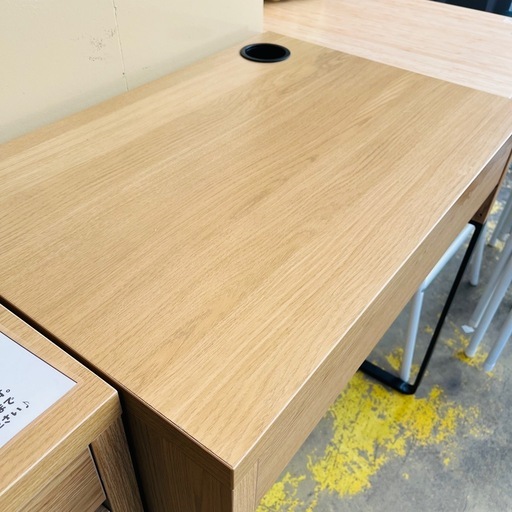 売約済み【池上店】  IKEA イケア　ミッケ　MICKE デスク　作業台　テーブル　ナチュラル　組み立て済み　完成品　オーク　調　ダ