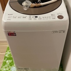 シャープ全自動洗濯機 10kg 2020年10月購入　ES-GV10E-T