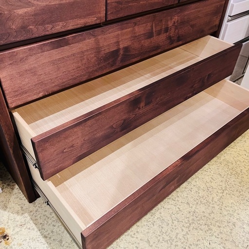 【売約済み】【池上店】  【8.5万円】　日本製　大川家具　整理箪笥　タンス　箪笥　衣類収納　ぬくもり　木製　ティアラ　tiara 島