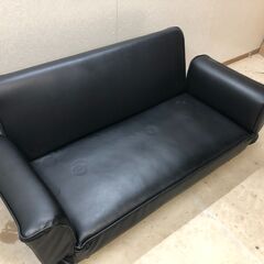 決まりました合皮レザーソファ　ソファーベッド　2人　2P　0908-5の画像