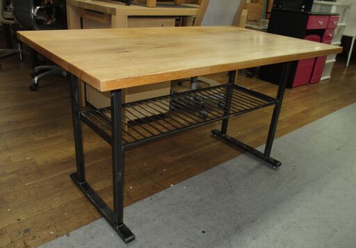 ジモティー限定価格！⭐ R619 BIMAKES ビメイクス  無垢 コーヒーテーブル アイアン 鉄 ＆ 天然木、幅120cm Used・美品