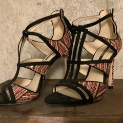 ZARA BASIC ザラ ベーシック サンダル  used サイズ37  ヒール8.5センチ程度の画像