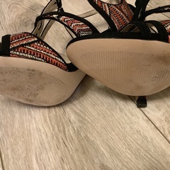 ZARA BASIC ザラ ベーシック サンダル  used サイズ37  ヒール8.5センチ程度の画像