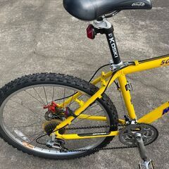MTB マウンテンバイク　ディスクブレーキ　タイヤ新品同様　速度計付きの画像