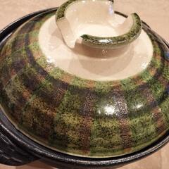 土鍋　蓋欠けありの画像