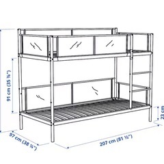 IKEA2段ベッド・マットレスの画像