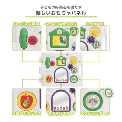 ミュージカルキッズランドDX　拡張パネル2枚　はらぺこあおむし  ベビーサークルの画像