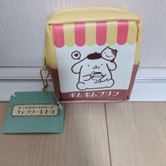 サンリオキャラクターズ ファンシーレトロ ポムポムプリン 箱型ミニポーチの画像