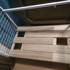 布団収納すのこラック　伸縮式　キャスター付押入利用可の画像