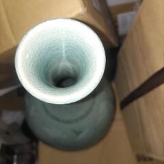 趙京洙　韓国　雲鶴　鶴首　花瓶　共箱　→　朝鮮　美術品の画像