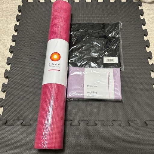 LAVA ホットヨガ　マットラグケース LAVA ヨガラグ ヨガタオル 滑り止めヨガラグ+収納袋 ヨガマット