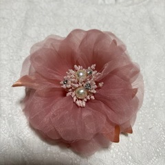 新品　ピンク　コサージュ
