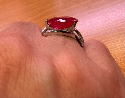天然ルビー 指輪 リング 5.826ct ダイヤ0.24ct