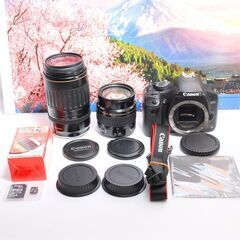 初心者におすすめ Canon Kiss X2 ダブルレンズキット SDカード付きの画像