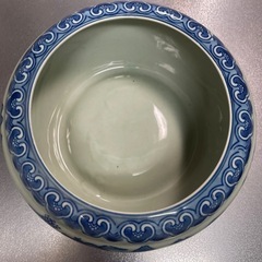 【美品】山水画　ビオトープ　メダカ鉢　金魚鉢　鉢の画像