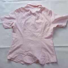 SELERY オフィス制服 事務服 ピンクブラウス リボン付き 半袖 9号の画像