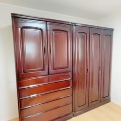 府中家具　紫檀　和箪笥　洋箪笥　3点セットの画像