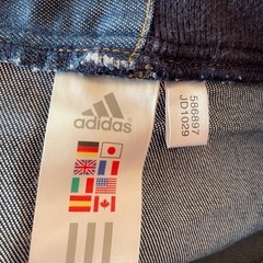 adidas 　3ラインデニムパンツの画像