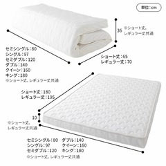 楽天 三つ折り　キングサイズ ポケットコイルマットレスの画像